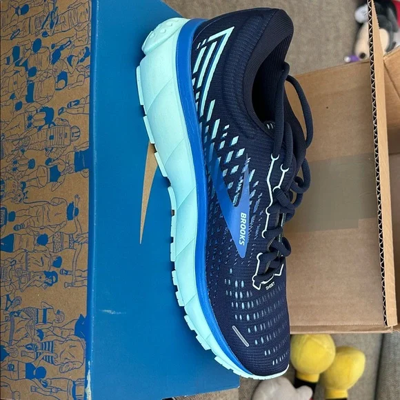 Brooks Ghost 13 Women's Shoes - Blue and Black - Picture 4 of 8